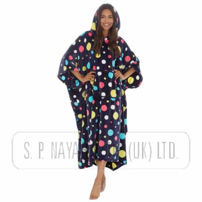 BUBBLES DESIGN HOODED PONCHO