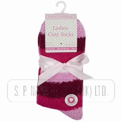 TWIN PACK COSYS SOCKS WITH GRIPPER.