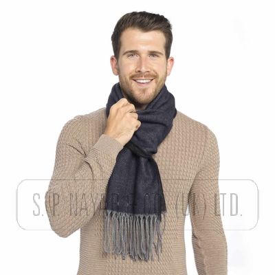 RESERSIBLE SCARF WITH TASSLES