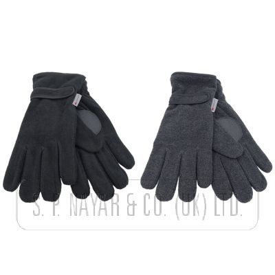 MEN'S FLEECE GLOVES WITH THINSULATE AND PALM GRIP.