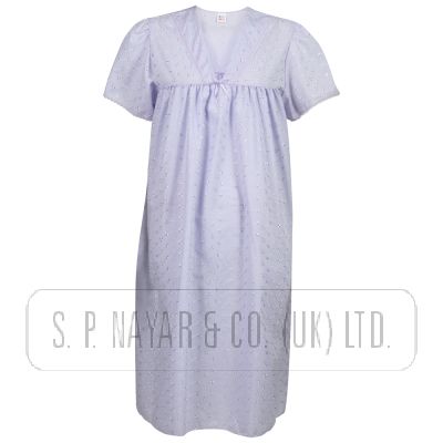 LILAC EMBROIDERED NIGHTDRESS.