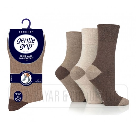 Gentle Grip - Men's 12 pairs of Non-Elastic Loose Top Sock with